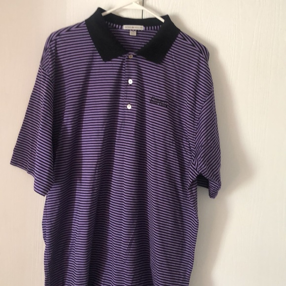 Peter Milllar fall medalist polo town crafted purple striped collar golf shirt - Picture 1 of 12